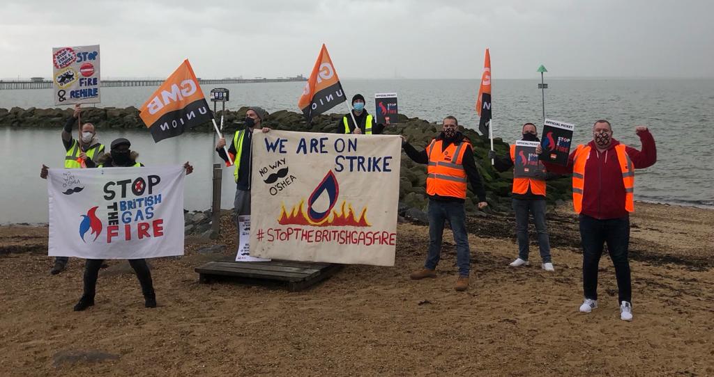12 more days to follow day 16 strike today at British Gas